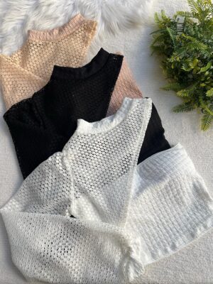 Cropped Fabiana bubble arrastão